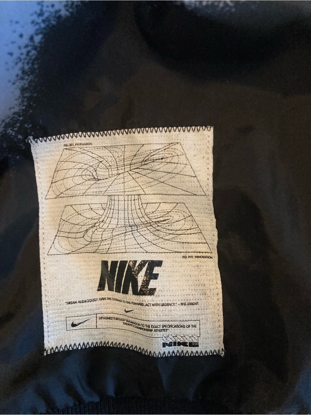 Nike Black & Gray Hooded Graphic Windbreaker with Red Swoosh - Picture 6 of 6